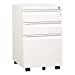 thumbnail image 3 of DEVAISE 3 Drawer Mobile File Cabinet with Lock, Under Desk Metal Filing Cabinet for Legal/Letter/A4 File, Fully Assembled Except Wheels, White, 3 of 5