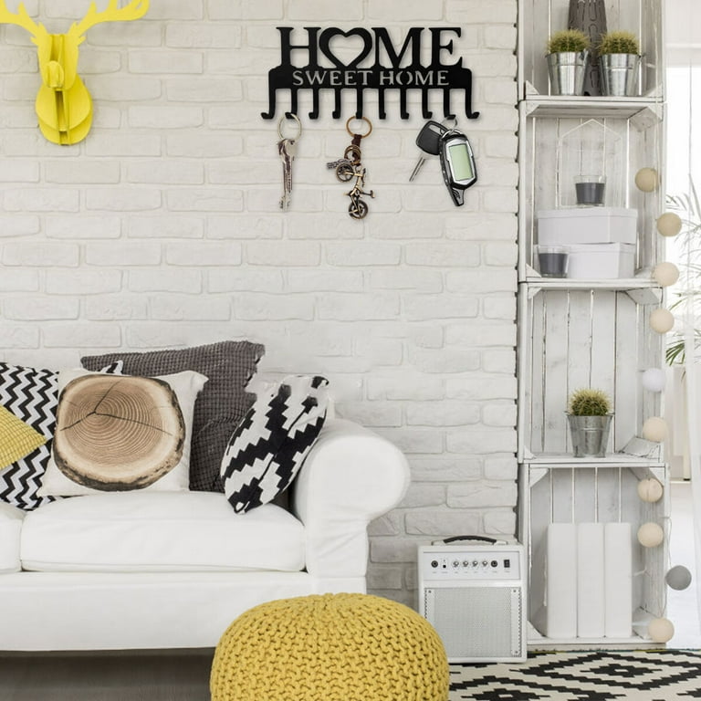 Sweet Home Key Holder Wall-Mounted Key Hanger Metal Decorative Key