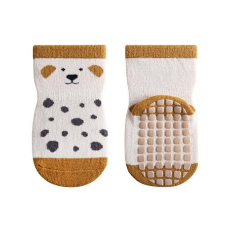 

PRINxy Toddler Boys Girls Cute Socks Keep Warm Soft Non-slip Indoor Toddler Socks Yellow 0-1 Years