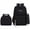 Black, variant on Backpack Set Lightweight Water Resistant School Simple Design Bookbag with Lunch Bag Pencil Case