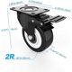 thumbnail image 3 of Juego de 4 ruedas de 50 mm con freno, ruedas giratorias de 4 piezas para muebles/transporte, ruedas para muebles, ruedas resistentes con capacidad de carga total de 300 kg, 3 of 5