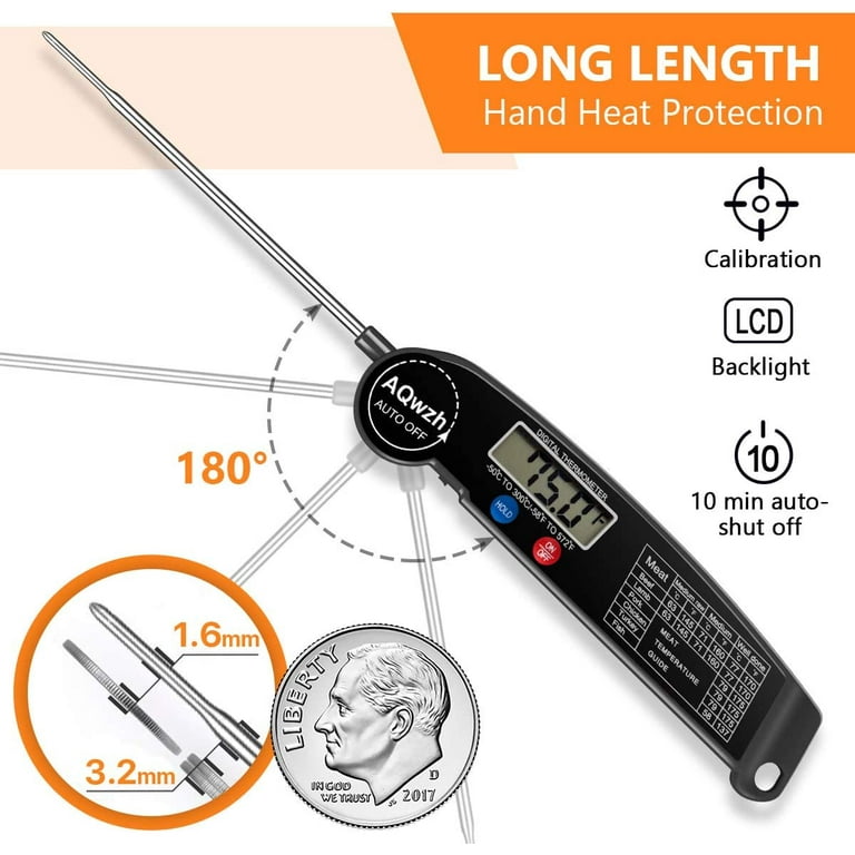 Meat Thermometer Instant Read Coffee Probe Thermometer For Milk Deep Fry  Bbq - Household Thermometers - AliExpress