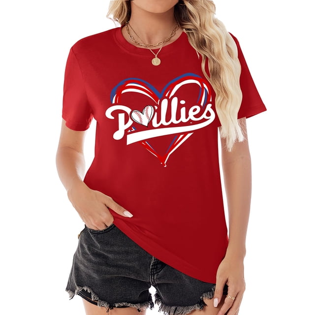 Remera Talovee Baseball Mom para Mujeres Roja Talle XL