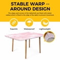 thumbnail image 4 of Pink Marble Table Cloths for 4 Foot Rectangle Tables, Modern Abstract Art Elegant Patio Waterproof Elastic Fitted Tablecloths, Washable Rectangular Table Cover for Camping, 4 of 8