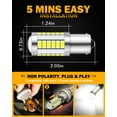 thumbnail image 2 of Bombillas LED Auxbeam 1156, luz inversa, 6500 K, color blanco P21W BA15S, 2 of 7