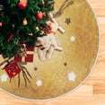 thumbnail image 5 of FMSHPON Happy Elk Xmas Christmas Tree Skirt Stand Mat for Holiday Party Decoration Indoor Outdoor 36 inches, 5 of 6