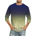 thumbnail image 1 of Camisas de Manga Larga para Hombres Imprimir Casual Cuello Redondo Blusa de Manga Corta, Camisas de Lino para Hombres, 1 of 4