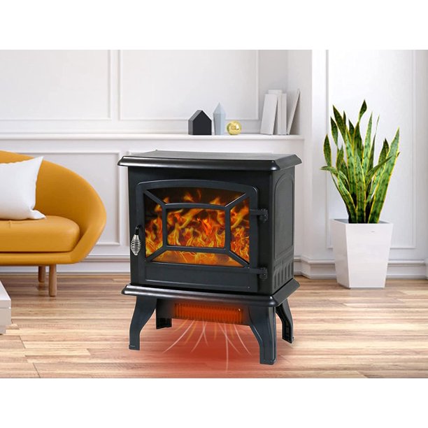 YRLLENSDAN Electric Fireplace Heater Freestanding, Brightness