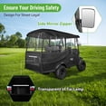 thumbnail image 4 of 10L0L 4 Passenger Golf Cart Enclosure 86’’ , Universal 600D Waterproof Driving Cover for Yamaha EZGO Club Car, Golf Cart Accessories, Black, 4 of 8