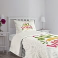 thumbnail image 5 of Ambesonne Joy Quilted Bedspread Set 2 Pcs, Geometric Curlicues Line, Twin Size, Multicolor, 5 of 6