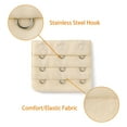 thumbnail image 4 of INSPIRE CHIC Rallonges de Soutien-Gorge pour Femmes à 3 Crochets 3 Rangées Bretelle de Soutien-Gorge Extensible Boucle Crochets Bande de Soutien-Gorge Beige 10, 4 of 5