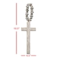 thumbnail image 4 of Foreside Home & Garden White Brushed Wood Cross with Beaded Hanger Wall D√©cor, 4 of 6