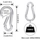 thumbnail image 3 of Accesorio de mosquetón de 4 Uds para perros deportivos de alta resistencia, bloqueo de hamaca, columpio, acero inoxidable 304, 3 of 5