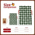 thumbnail image 3 of Honeii Green White Christmas Tree Lumberjack Plaid Print Small Burlap Bags,Christmas Drawstring Treat Bags Gift Bags Reusable Candy Goodie Wrapping Bags for Holiday Party Favors Supplies -Small, 3 of 9