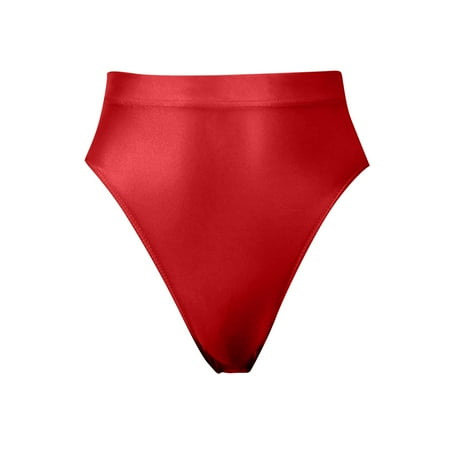 

LBECLEY Mint Panties Super Thin Shiny Transparent High Waisted Briefs and Smooth Womens Boxers Underwear Cotton Women Underwear Set Red Xxl
