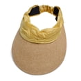 thumbnail image 1 of Sombrero de paja de verano para mujer: ala ancha tejida, parte superior vacía, plegable, trenzado de paja, talla única (52-58 cm de circunferencia de cabeza), 1 of 2