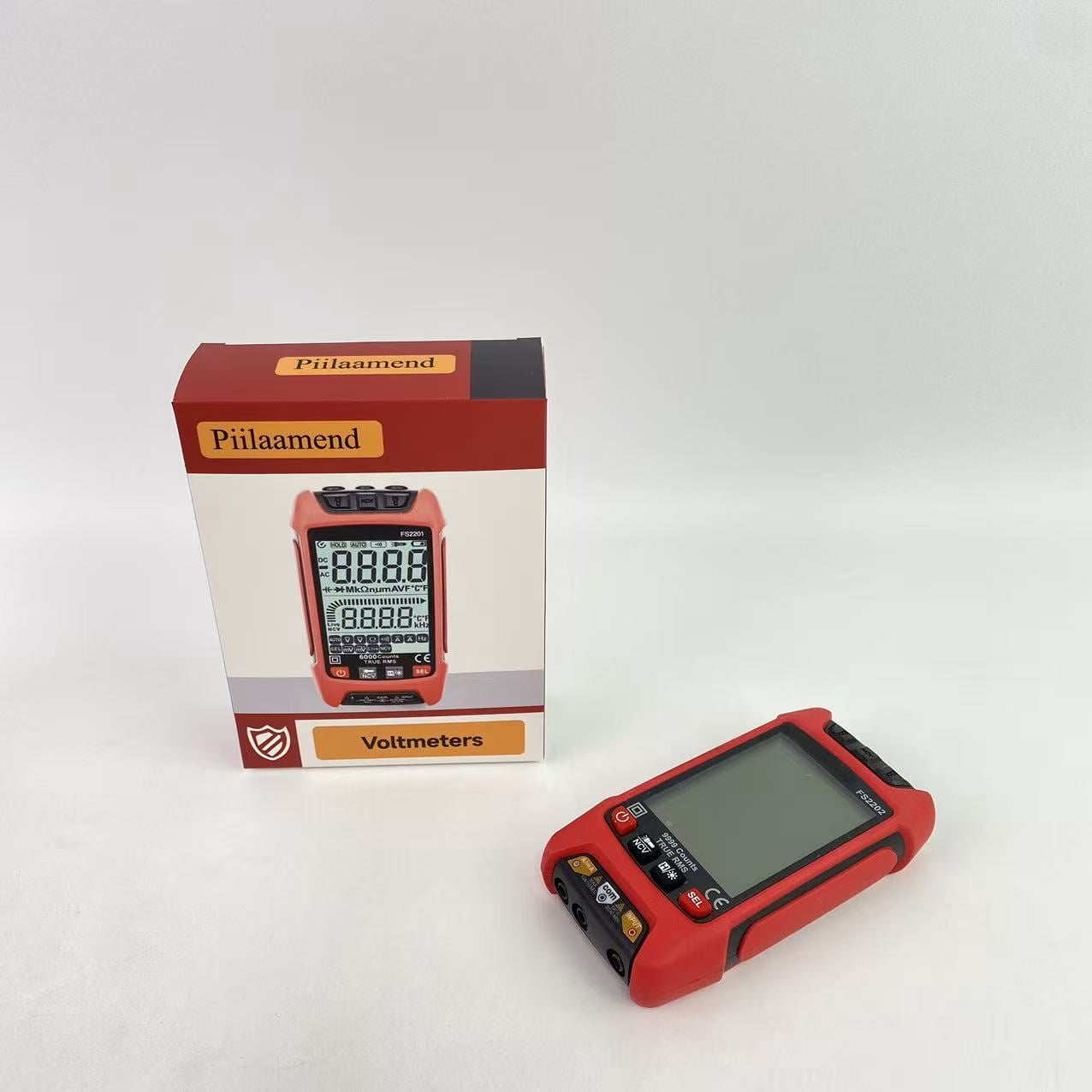Piilaamend Voltmeters,58A Multimeter 2000 Counts Digital Multimeter , DC AC Voltmeter and Ohm Volt Amp Tester, Measures Voltage, Current, Resistance; Tests Live Wire, Continuity
