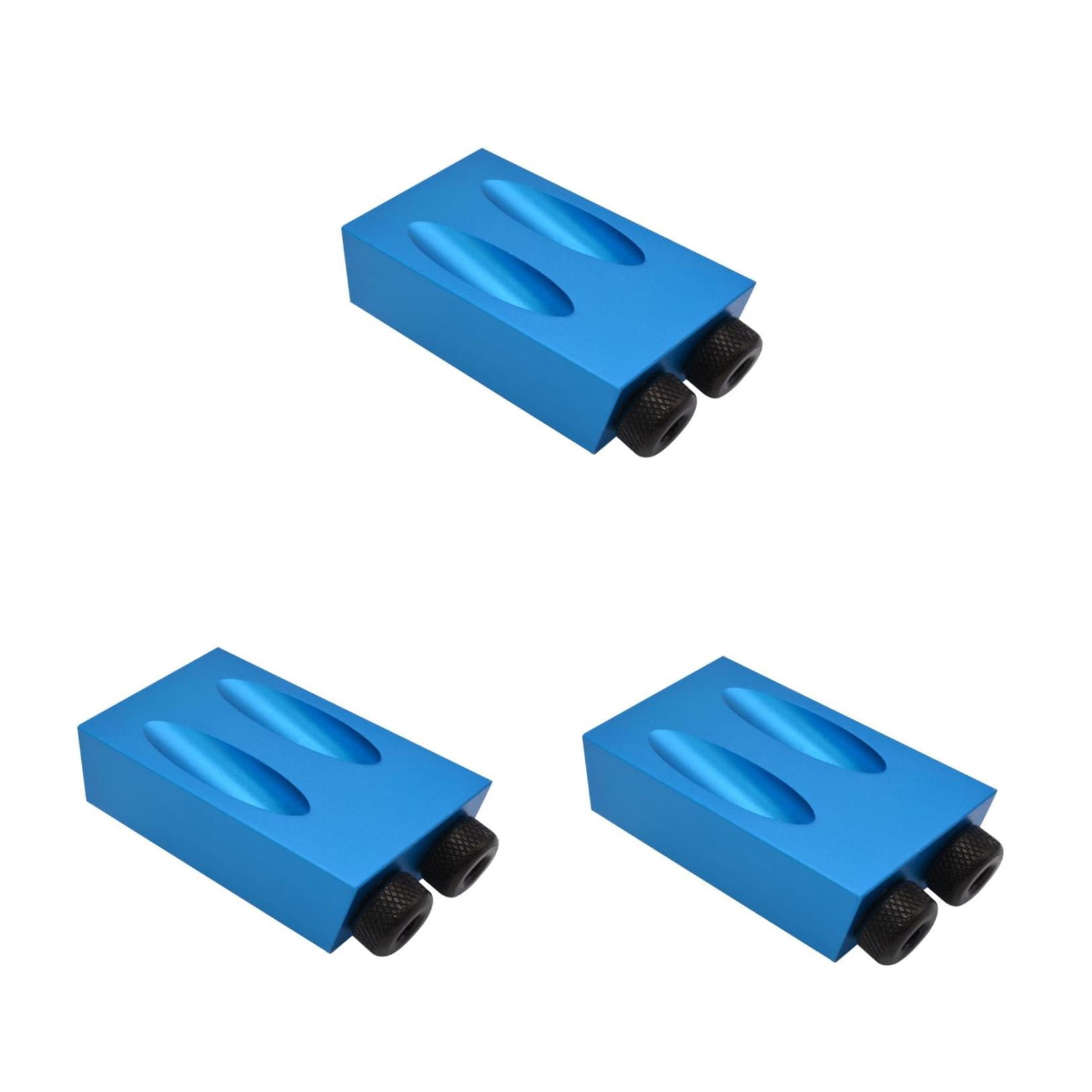 Masteelf 3pcs 15 Degree Aluminum Pocket Hole Jig for Joinery Woodworking DIY Carpentry Projects