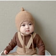 thumbnail image 3 of Auroural Winter Hats for Kids Knit Hats for Kids Ear Flaps Baby Ear Protection Hat Knitted And Warm For Fall And Winter Solid Color Hat For Young Babies Khaki, 3 of 3