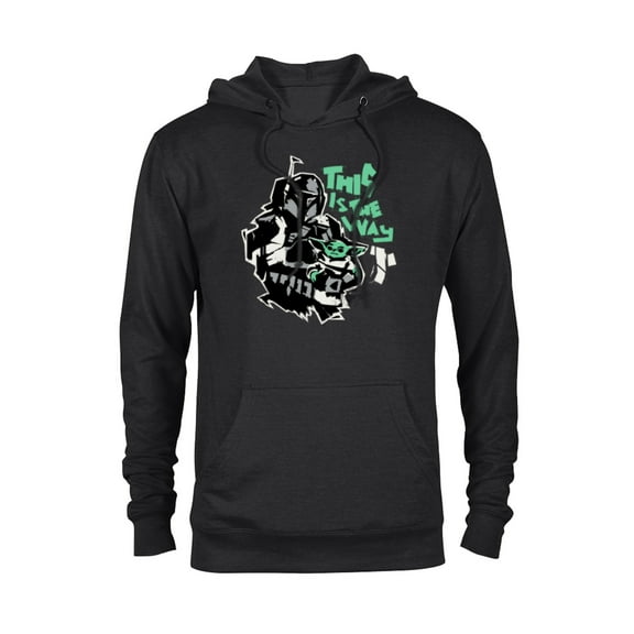 Star Wars The Mandalorian and Grogu This is the Way Raw - Pullover Hoodie for Adults - Customized-Black