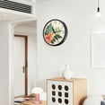 thumbnail image 6 of Voice Activated Clock with Glow Light 12 Inch Large Silent Wall Clock Battery Operated for Home Decor Tropical Leaves and Flowers, 6 of 8