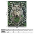 thumbnail image 4 of Orinice  3D Wolf Plush Bed Blanket, Flannel Blanket for Kids Teen Young Boys Girls Throw Blanket Modern Fashion Anti-Pilling Blanket for Couch Bed Sofa 50"*60"（130 * 150cm） 50x60in, 4 of 6