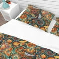 thumbnail image 4 of Designart 'Paisley Floral Pattern' Bohemian & Eclectic Bedding Set - Duvet Cover & Shams, 4 of 4