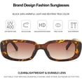 thumbnail image 2 of Gafas de sol rectangulares para mujer, gafas de sol de moda retro UV, 2 of 5