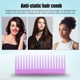 thumbnail image 2 of facefd Styling Hair Comb Light Weight Portable Small Useful Barbershop Tools Multi-functional Wide Tooth Candy Color Modelling Supply Lavender Purple, 2 of 5