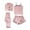 A-Light Pink34, variant on Bibifish Women Pajama Sets 4 Pieces Graphic Silk Satin Pajamas Sets Camisoles & Shorts And Lapel Shirts & Long Pants Fall Winter Nightwear Sets