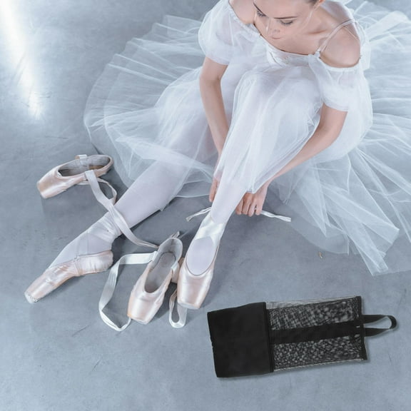 OUNONA Shoe Bags For Travel Pointe Shoes Mesh Design Oxford Fabric Durable 1 PCS