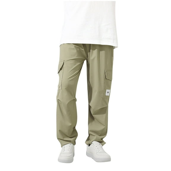 Babcutegg Long Cargo Pants for Toddler Girls High Waist Elastic Waist Side Pockets Clothes for Girls Green