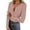 Brown, variant on Tops for Women Trendy Long Sleeve Scoop Neck Half Button Ribbed Knit Slim T-Shirts Tight Casual Tee Blouses Going out Tops