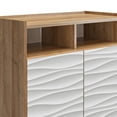 thumbnail image 6 of Ameriwood Home Wynn 2-Door Accent Cabinet , Natural with Faux Wave Door Fronts, 6 of 13