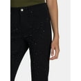 Madden NYC Women’s and Women’s Plus Bootcut Rhinestone Jeans, 32