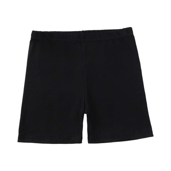 Girls Stretchy Cotton Bike Shorts Soft Breathable Fabric Elastic Waistband Above Knee Length Basic Bottoms