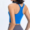 thumbnail image 4 of Womens Bras Thin Shoulder Strap Shock-absorbing Running Fitness Bra Beautiful Back Sexy Yoga Gathering Sports Bra Bras for Women Blue XL, 4 of 4