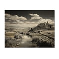 thumbnail image 3 of Designart "Black And White Spain horizon" Landscapes Print on Natural Pine Wood, 3 of 5