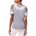 thumbnail image 2 of Project Social T Womens Kallen Basic T-Shirt, Purple, Large, 2 of 2