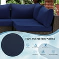 thumbnail image 4 of HOMREST Outdoor Replacement Cushions for Patio Furniture,Water-Repellent Sofa Cushions for 6-Seat Rattan Wicker Sectional Patio Conversation Sets,14-Piece Cushions Set for Outdoor Couch（Navy Blue）, 4 of 8