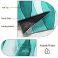 thumbnail image 6 of 6'x9' Area Rugs, Turquoise Stripes Indoor Outdoor Area Rug for Living Room Bedroom, Vintage Farmhouse Ripple Texture Art Washable Bathroom Rugs Kitchen Floor Carpet Mats Home Decor Aesthetic, 6 of 8