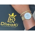 thumbnail image 5 of DiwaKi Women's 18 mm Classic Stainless Steel Shark Mesh Wristwatch, Gold, 5 of 5