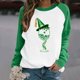 thumbnail image 1 of Xuyuer St. Patrick's Day Sweatshirt for Women Irish Shamrock Pullover Shirts Tops Raglan Sleeve Lucky Leaf Clover Shirt, 1 of 5