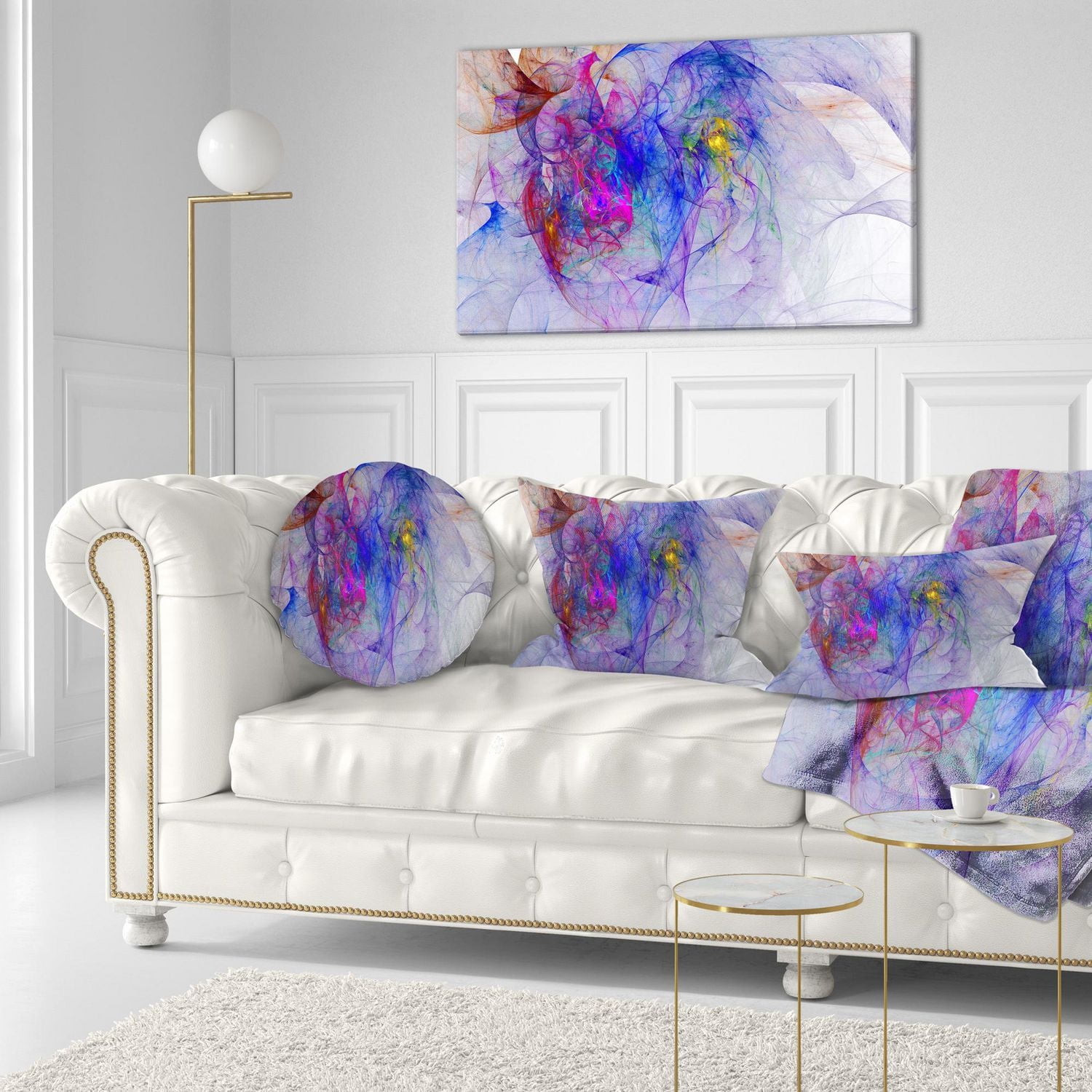 Designart Texture psychédélique mystique bleue Art mural sur toile