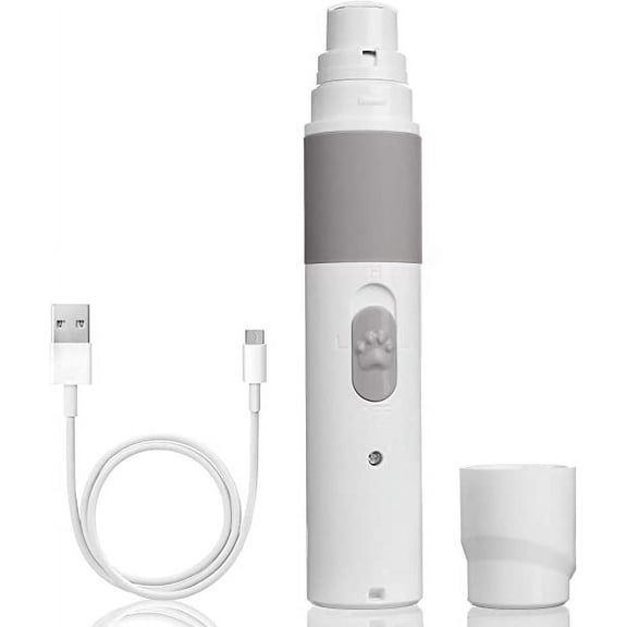 Pets First Pet Nail Grinder - Rechargeable Cordless Tri mmer for Dogs & Cats - Easy & Comfortable to Use - Quiet Motor, Two Speed Options, Light Indicator - Great for Small, Medium, Large Nails