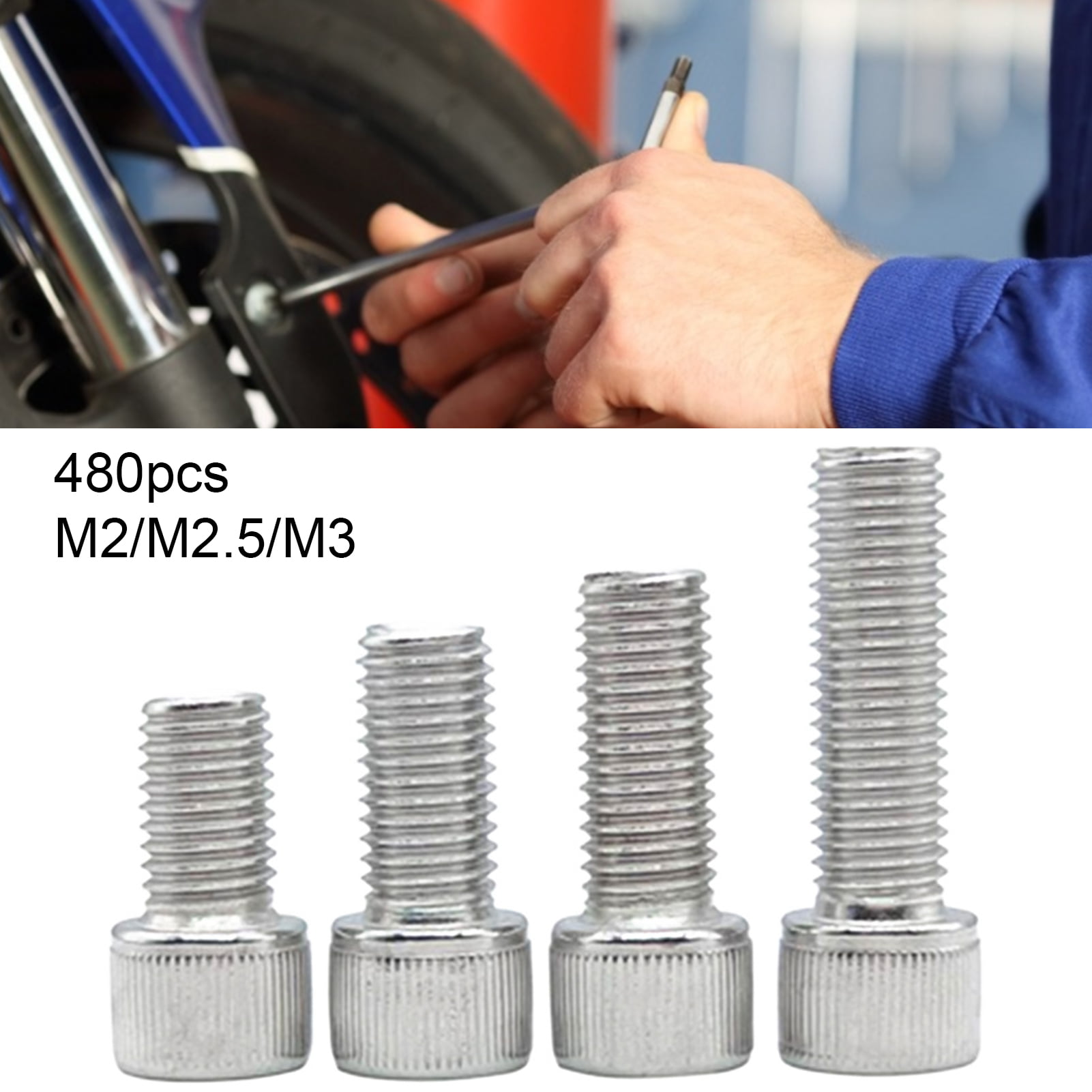 2.5mm M2.5 Stainless Steel Screws Bolt With Hex Nuts Assortment Tools for 300 A2