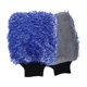 thumbnail image 1 of 2 Pcs Toalla para Lavar Coches de Felpa Microfibra Herramienta de Secado de Limpieza de Coches 26x20x1cm Azul Blanco Tono Plateado Brillante, 1 of 5
