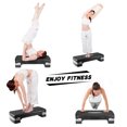 thumbnail image 4 of Marchepied d'Exercice 27 Pieds' Hauteur Réglable avec Rehausseur pour Entraînements à Domicile Accessoires D\'entraînement Physique pour Gym à Domicile, 4 of 8