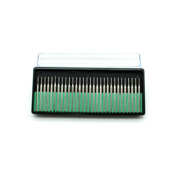 TMAX 30 pc 1 mm (1/32 Inch) Coarse Grit 80 Diamond Coated Burrs Glass Drill Bit Set with 1/8 Inch Shank for Dremel Rotary Tools