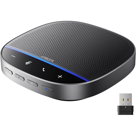 Anker PowerConf S500 Speakerphone with Zoom Rooms Certification, USB-C Conference Speaker, Bluetooth Speakerphone for Conference Room, Conference Microphone with Premium Voice Pickup